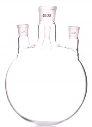 Ballon à Fond Rond à Trois Cols (Tricol) en Verre