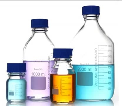 Bouteilles de Laboratoire à Col Large (Flacons GL) en Verre Borosilicaté
