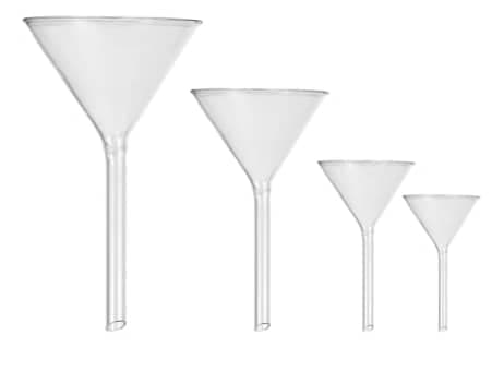 Entonnoirs de Laboratoire en Verre (Filtration et Transfert)