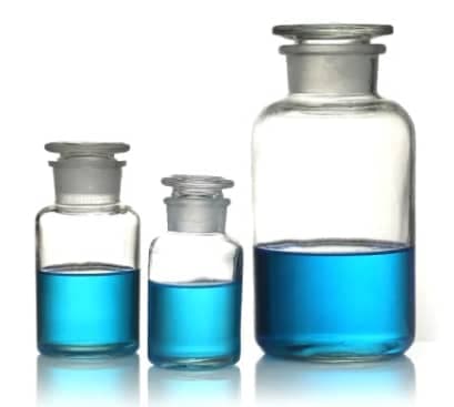 Flacons / Bouteilles de Réactifs à Col Rodé en Verre