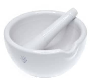 Mortier et Pilon de Laboratoire en Porcelaine